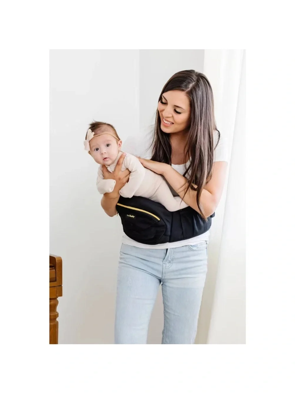 Fanny pack/Hip Seat - Black/Gold